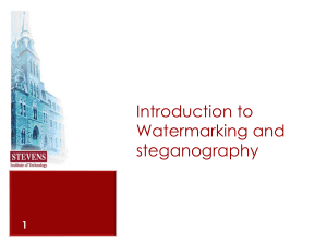 CpE592-01 Introduction to Watermarking and steganography