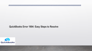 Easy Steps to Fix QuickBooks error 1904