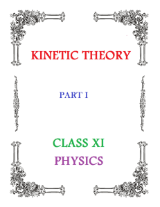 Kinetic theory of gases student PART 1