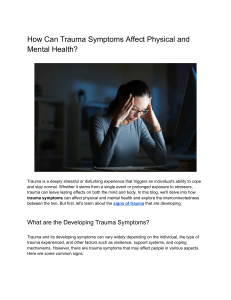 How Can Trauma Symptoms Affect Physical and Mental Health?