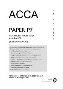 AAA (Int) or P7 BPP Study Text 2018
