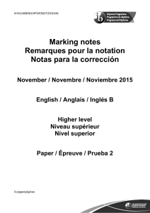 English B paper 2 HL markscheme