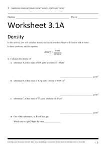 S9 Unit 3 Worksheets