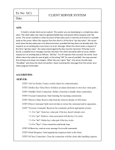 Client-Server Key-Value Store Lab Exercise