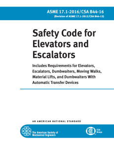 ASME A17.1-2016 Elevator Code