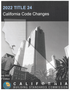 2022 Title 24 California Code Changes