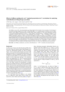 Effects of stiffness nonlinearity on E standard penetration test N correlations for analysing wall deflections in Hong Kong excavations
