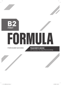 Formula B2 TB 9781292391458 UNIT 1