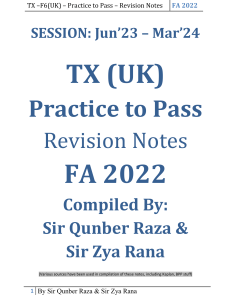 TX Workshop - Notes - FA  2022