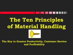 10 Principles of material handling