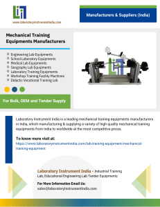 Mechanical Training Equipments Manufacturers