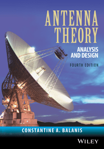 Antenna Theory Analysis and Design 4th ed