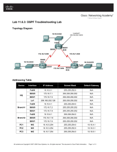 11.6.3 OSPF Troubleshoot