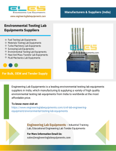 Environmental Testing Lab Equipments Suppliers