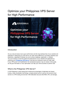 Optimize your Philippines VPS Server for High Performance