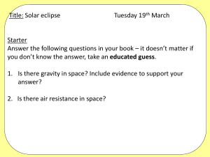 Lesson 4 Solar eclipse - 19.03.24
