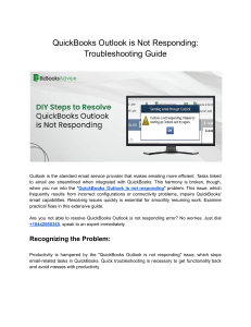 QuickBooks Outlook is Not Responding  Troubleshooting Guide