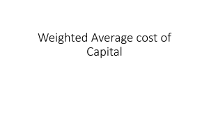 Weighted Average cost of Capital (2)