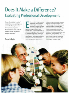 Evaluating Professional Development Guskey 2002