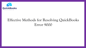 Easy Steps to Fix QuickBooks Error 9000