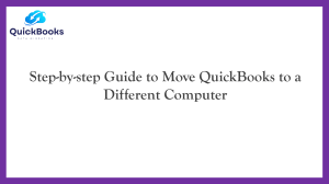 A Quick Guide For Move QuickBooks to a different computer