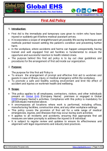 First Aid Policy Global EHS 071