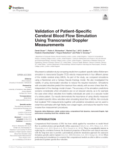 Validation of Patient-Specific Cerebral Blood Flow Simulation Using Transcranial Doppler Measurements