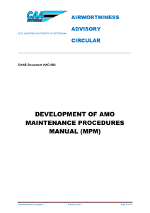 AAC-002 Development-of-AMO-Maintenance-Procedures-Manual-MPM