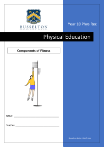 Components of Fitness Booklet