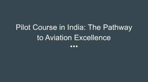 Pilot Course in India  The Pathway to Aviation Excellence