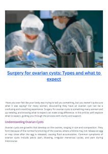 Surgery for ovarian cysts Types and what to expect