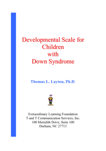 Down Syndrome Developmental Scale