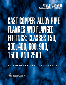 ASME B16-.4 2001 Cast Copper Alloy Pipe Flanges and Flanged Fittings
