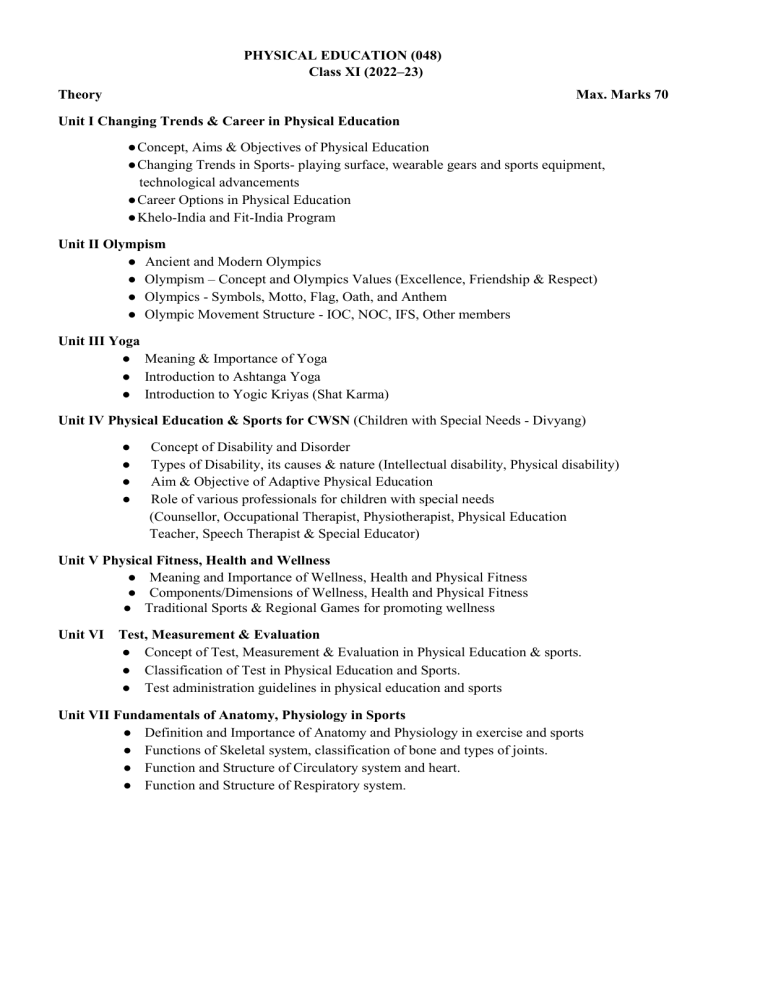 PhysicalEducation SrSec 202223