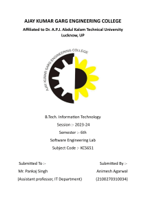 Software Engineering Lab Manual