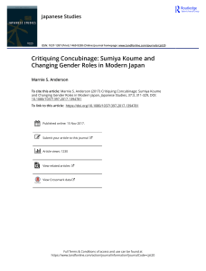 Concubinage - Changing Gender Roles Modern Japan Sumiya Koume