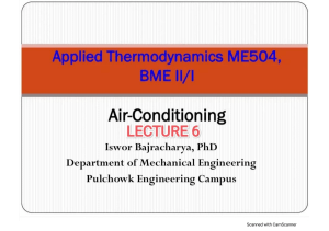 Air Conditioning Lecture 6