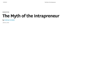 The Myth of the Intrapreneur