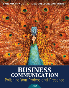 BUSINESS COMMUNICATION - Polishing Your Professional Presence 3rd Edition