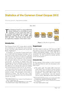 Statistics of the Common Crawl Corpus 2012