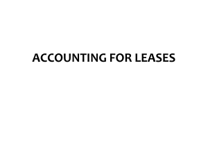 ACCOUNTING FOR LEASES