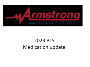 2023 BLS Medication Update