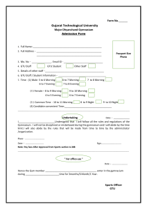 GYM Admission Form