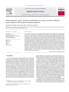 2012 HAp–PLLA  nanohybrids v surface-initiated ATRP f improving bone-like apatite-formation abilities Appl. Surf. Science
