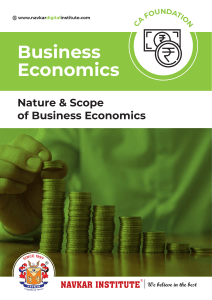 Nature & scope of Business economics