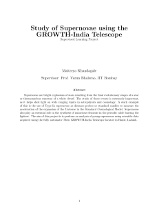 Study of Supernovae