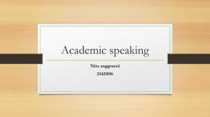 Academic speaking abstract ppt