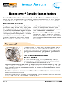 WorkSafeBC Human Factors Bulletin 2008-02
