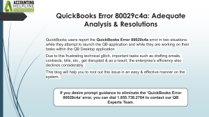 How to eliminate QuickBooks Error Code 80029C4A Windows 10