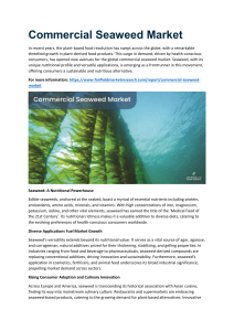 Commercial Seaweed Market : Top Factors That Are Leading The Demand Around The Global